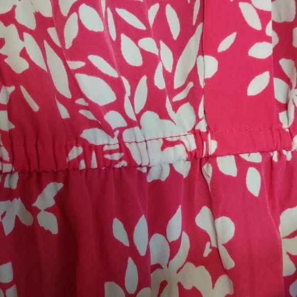 Charter Club Belted Floral Print Shirt Dress Preppy Pink 14 - Picture 7 of 9